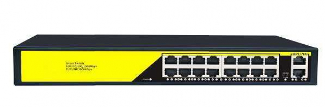 Комутатор Switch Utex UT-1018G (16 RJ 10/100/1000 Мб/с ,2 Uplink - 1000 Мб/с)
