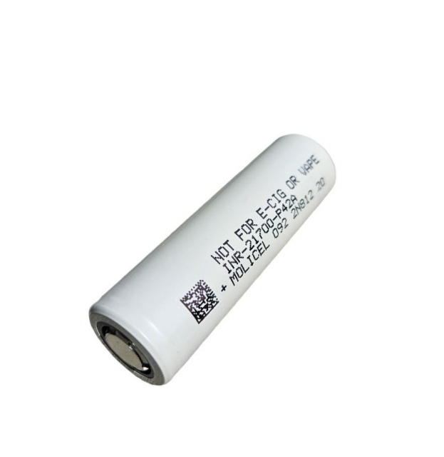 Акумулятор Molicel INR21700-P42A (4200mAh, 45A, 3,7V, Li-ion, в упаковці 100 шт), високострумовий, без плати захисту