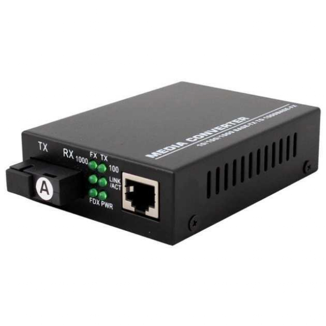 TelStream MC-218/520SC. Медіаконвектор (1550TX&1310RX, 10/100/1000, 20км SC)