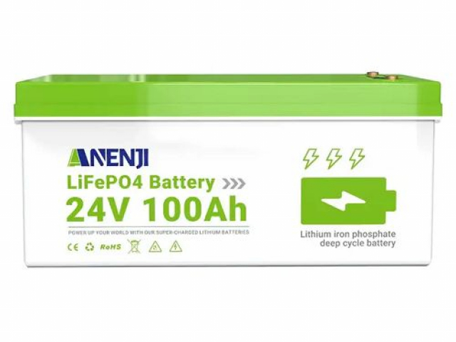 Акумулятор ANJ-LP04-24V-100AH LiFePO4 (літій залізо фосфатний, 24V 100Ah 2,4 кВт/год, 6000 циклів)