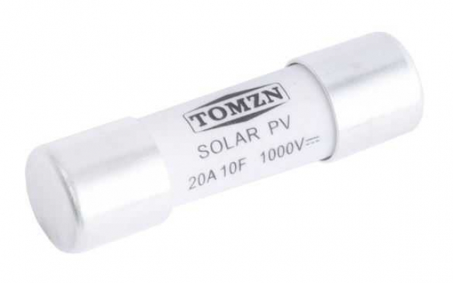 Запобіжник TOMZN FUSE 20A DC 1000V для захисту сонячної системи 10x38