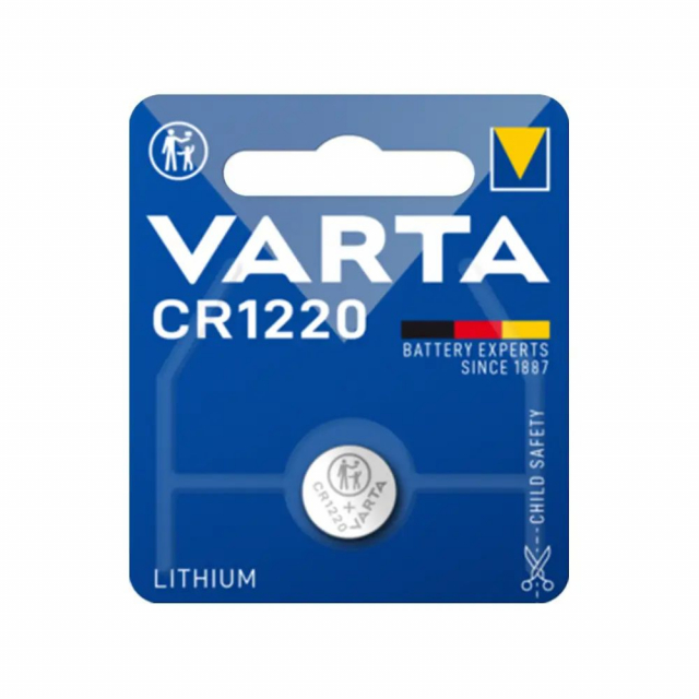 Батарейка VARTA CR1220 3V Lithium Battery Розмір батарейки (12mm*2.0mm)