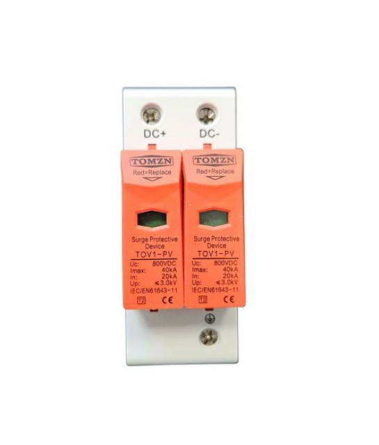 Пристрій захисту від імпульсних перенапруг TOMZN TOV1-PV 2P 20-40kA DC800V