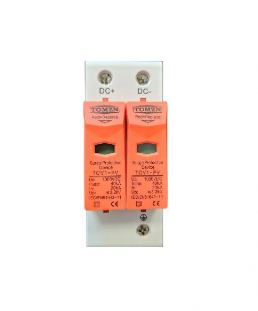 Пристрій захисту від імпульсних перенапруг TOMZN TOV1-PV 2P 20-40kA DC1000V