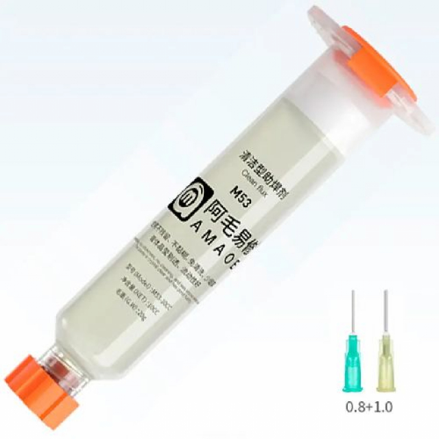 Флюс паста для паяння Amaoe M53-10CC покращена версія, прозора (20 g)
