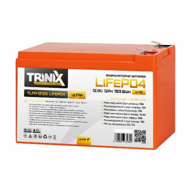 Акумуляторна батарея 12Ah 12V TLFP-1212S Ultra LiFePO4 TRINIX