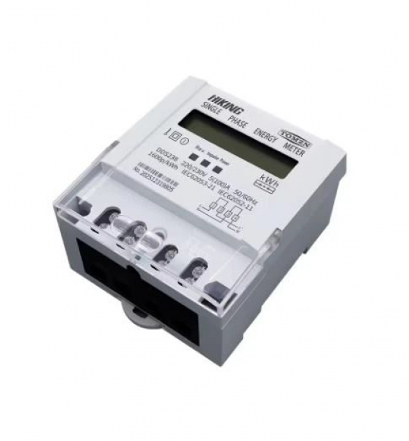 Лічильник активної енергії TOMZN DDS238 5-100A 220/230 В 50/60 Гц, DIN-рейка, РК-дисплей